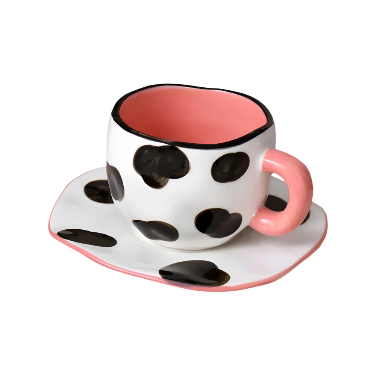 ceramic Cow mug with saucer product