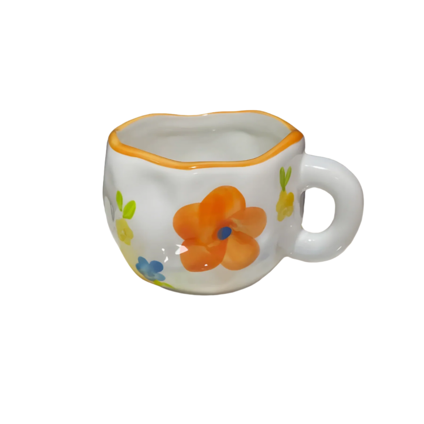 ceramic orange flower mug product