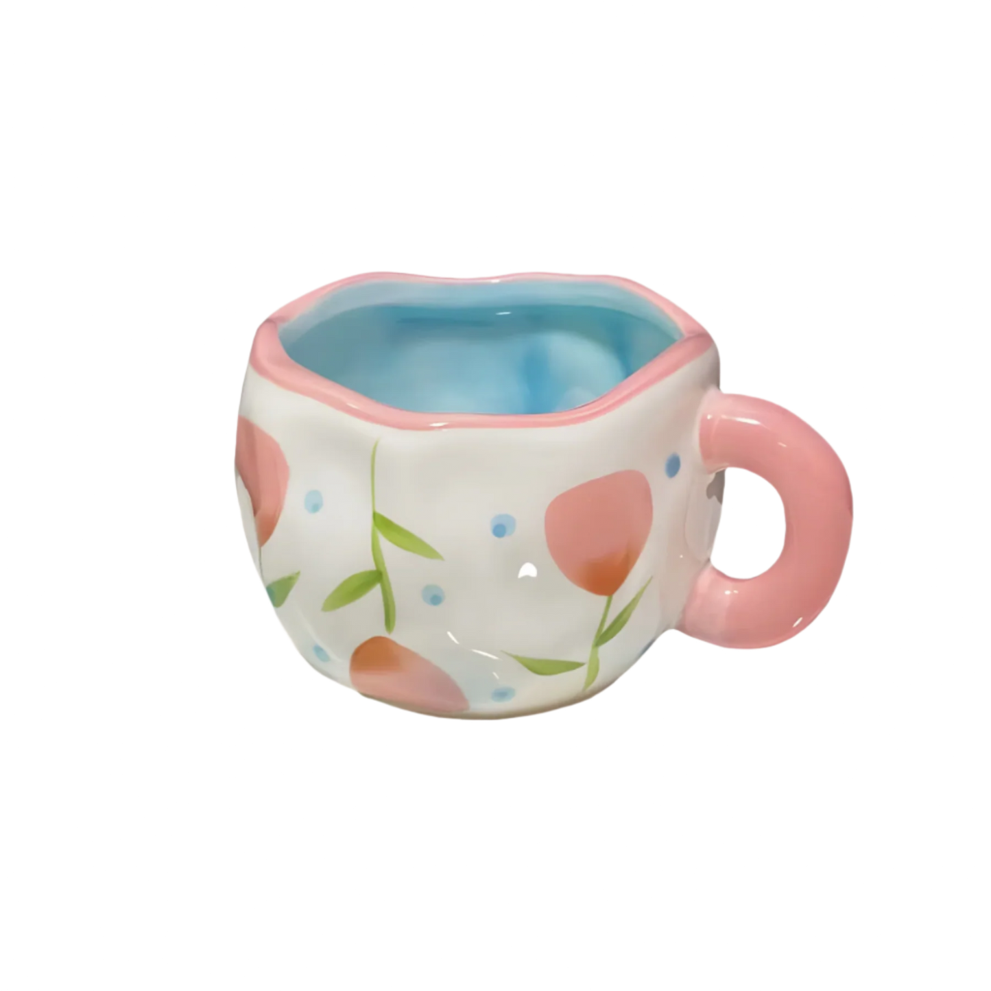 a ceramic pink tulip mug product