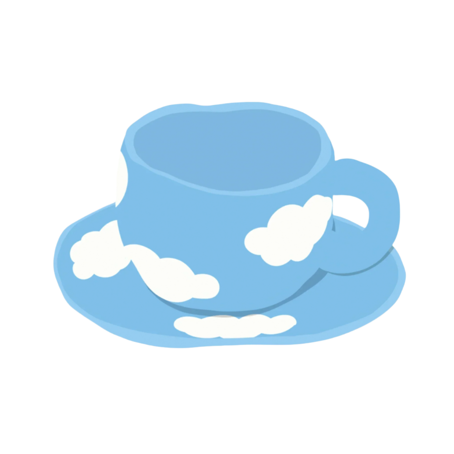 sky mug with saucer illustration