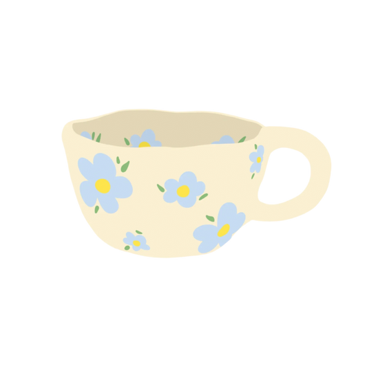 Floral Parade Blue Flower Mug