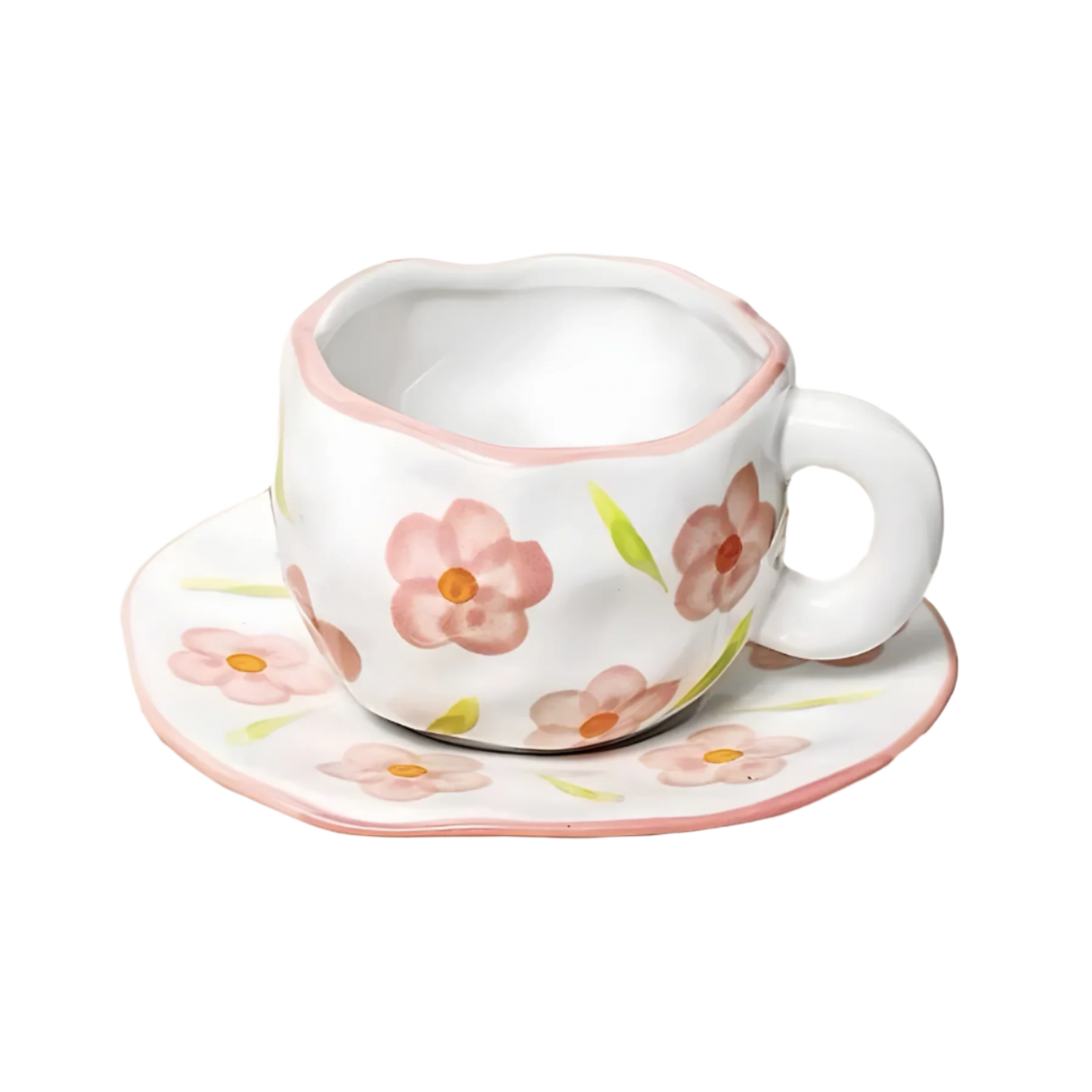 Garden Whimsy Pink Flower Mug