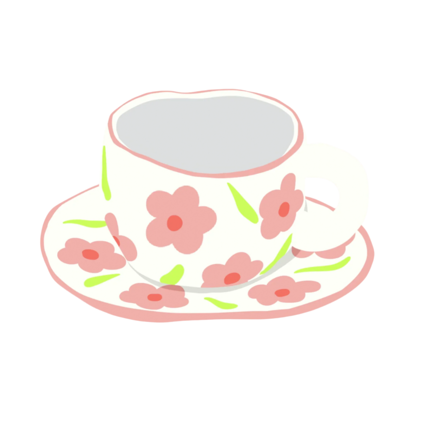 Garden Whimsy Pink Flower Mug