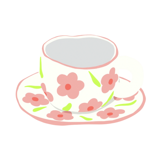 Garden Whimsy Pink Flower Mug