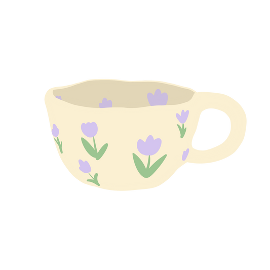 Floral Parade Purple Tulip Mug